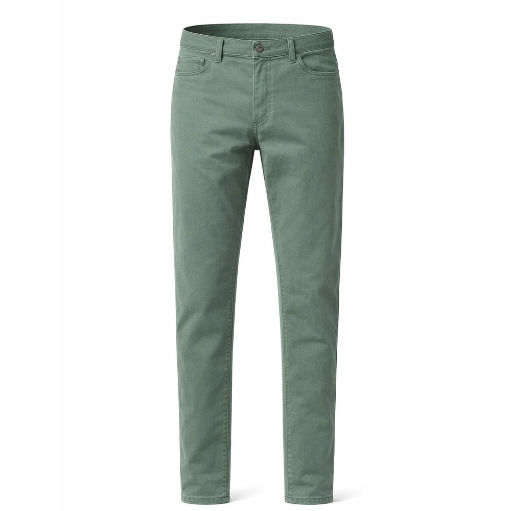 Uniqlo‎ Slim Fit Chino Pants Mens L Olive Green Cotton Stretch Trousers 34x31
